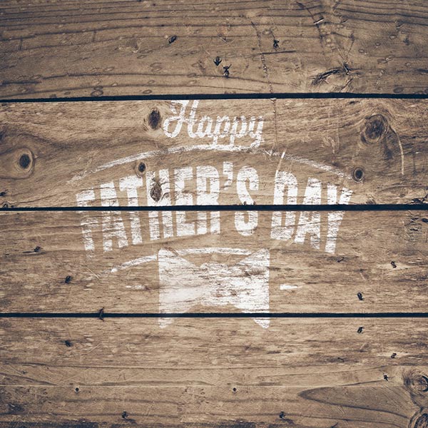 Fox Rolled Vinyl Brown Wood Happy Father's Day Backdrop - Foxbackdrop