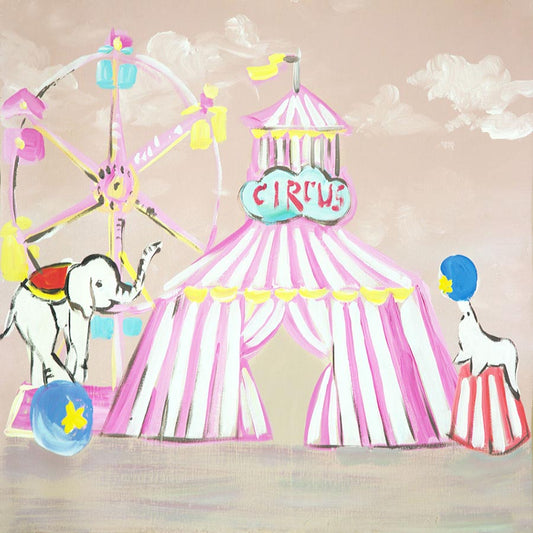 Fox Rolled Carnival Vinyl Children Kids Backdrop - Foxbackdrop