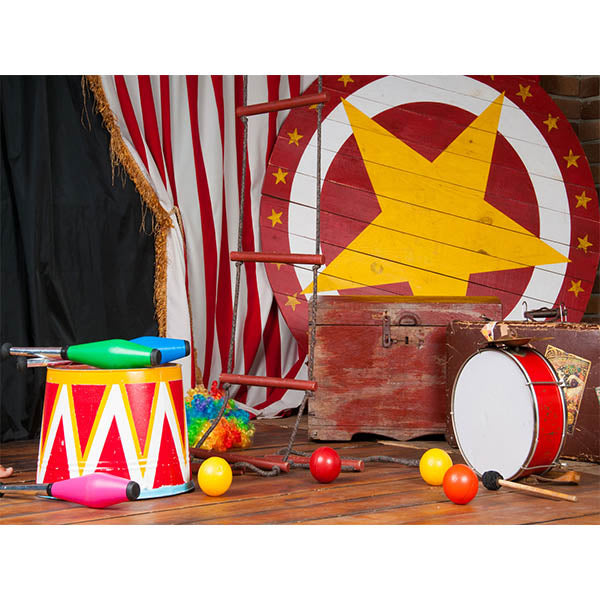 Fox Interior Circo Vinyl Backdrop for Children Photography - Foxbackdrop
