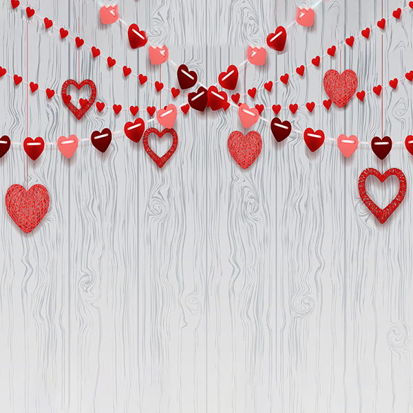 Fox Rolled Valentine's Day Vinyl Backdrop for Photography - Foxbackdrop
