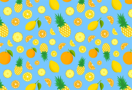 Fox Lemon Summer Vinyl Photography Backdrop - Foxbackdrop