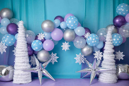 Fox Rolled Frozen Girl's Winter Backdrop Designed By Blanca Perez - Foxbackdrop