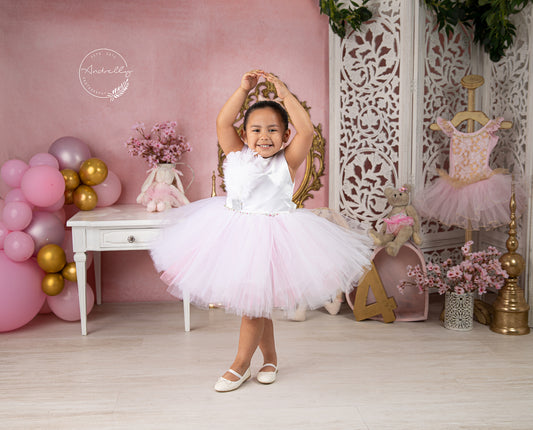 Rolled Birthday Vinyl Pink Backdrop Designed By Blanca Perez - Foxbackdrop