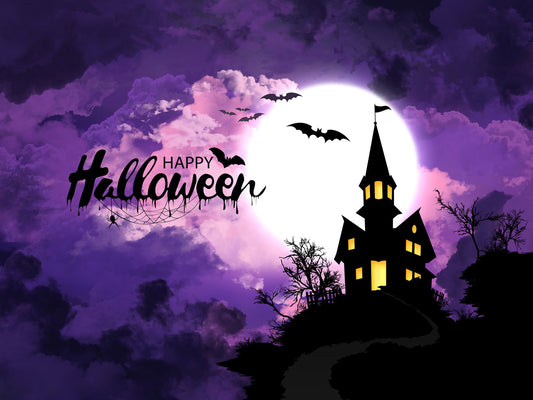 Fox Horrible Halloween Night Children Vinyl Rolled Backdrop - Foxbackdrop