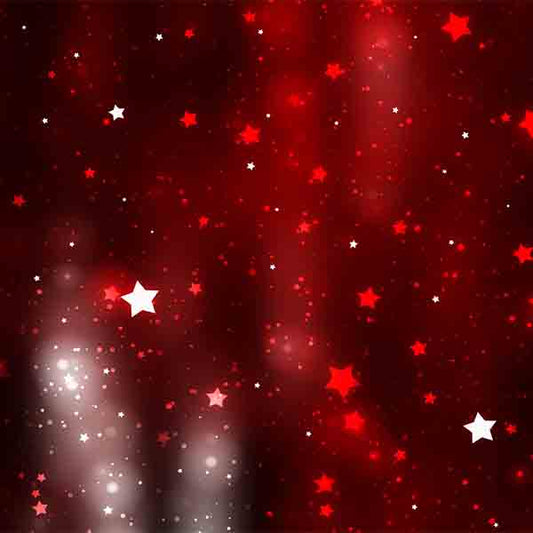 Fox Rolled Red Stars New Year Vinyl Photos Backdrop - Foxbackdrop