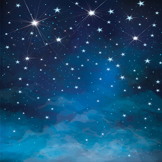 Fox Stary Night Children Vinyl Backdrop - Foxbackdrop