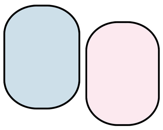 Fox Solid Light Blue/ Solid Light Pink Collapsible Backdrop Photography 5X6.5ft(1.5x2m) - Foxbackdrop