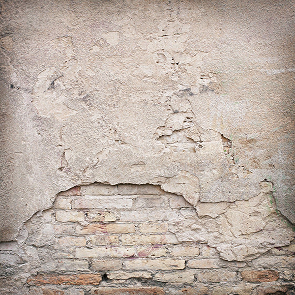 Fox Vintage Worn Stone Brick Wall Rolled Vinyl Backdrop - Foxbackdrop