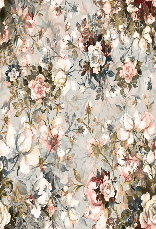 Fox Vintage Floral Vinyl Backdrop for Photography - Foxbackdrop