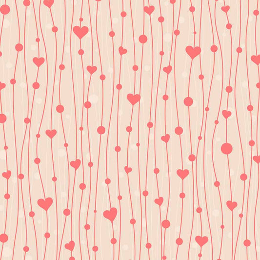 Fox Rolled Valentine Day With Hear Vinyl Photography Backdrop - Foxbackdrop