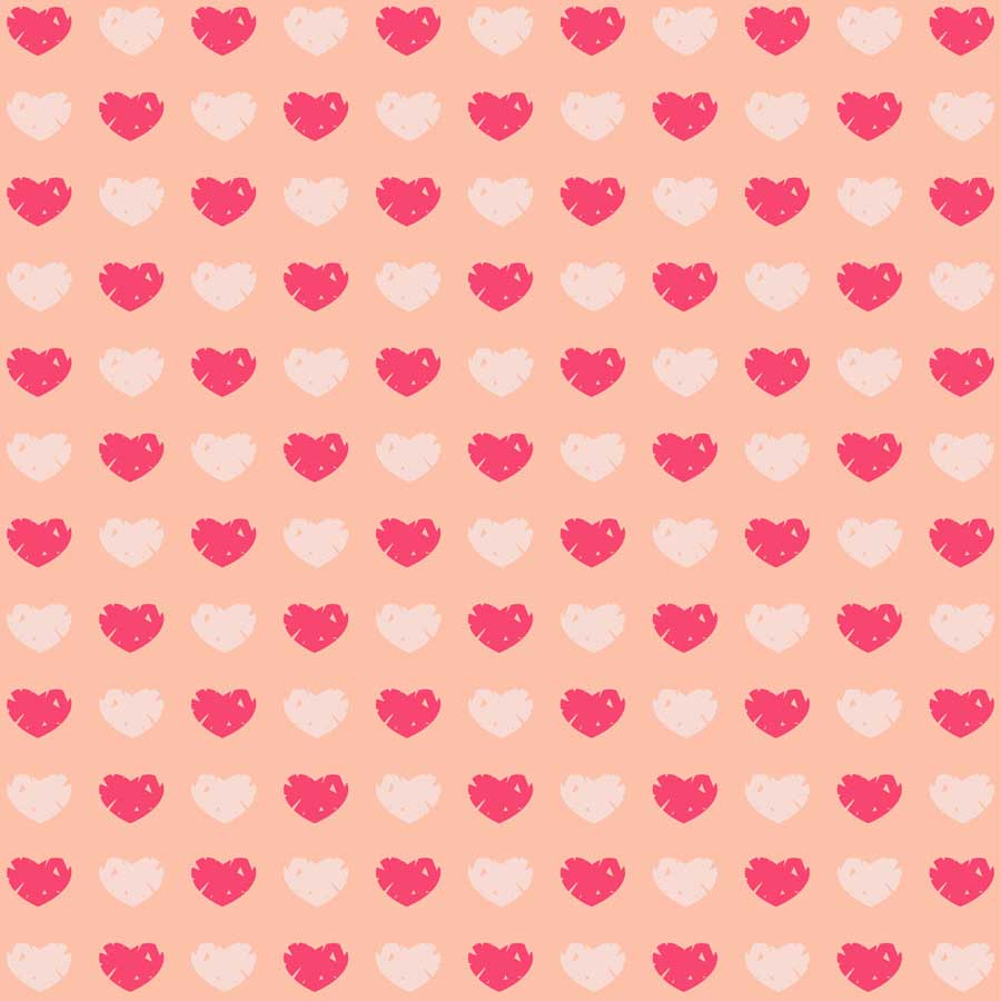 Fox Rolled Valentine's Day Red White Heart Vinyl Backdrop - Foxbackdrop