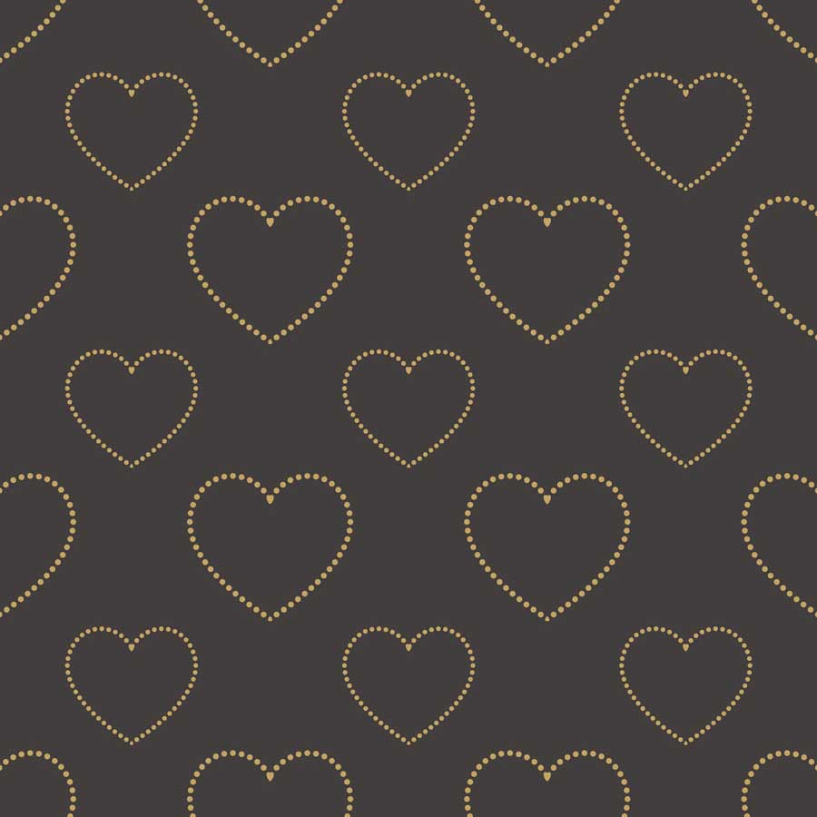 Fox Rolled Vinyl Dark Gray Gold Heart Valentine Backdrop - Foxbackdrop