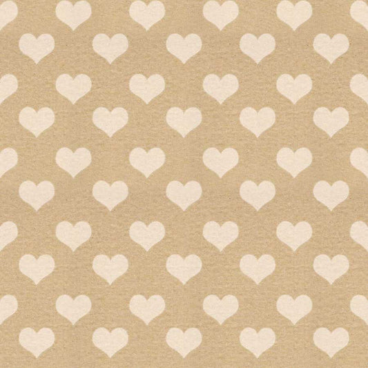 Fox Rolled Vinyl Khaki Heart Valentine Day Photo Backdrop - Foxbackdrop