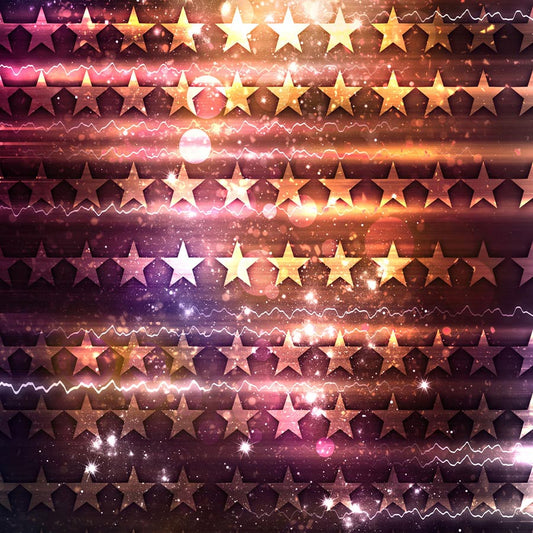 Fox Rolled Star Shiny Vinyl Bokeh Backdrop - Foxbackdrop