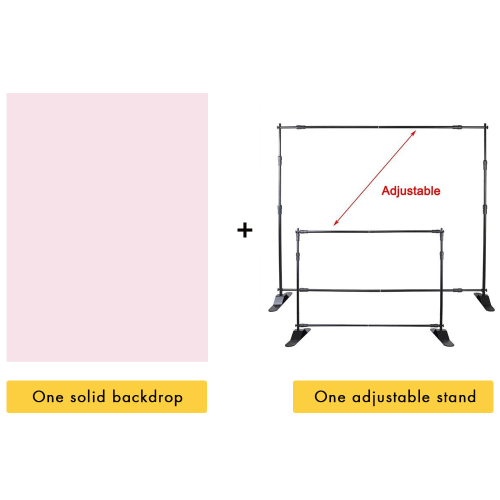 Fox Solid Piggy Pink Vinyl Backdrop+Equipment Framework Telescopic Stand Adjustable Photographic Backdrop Display Stand