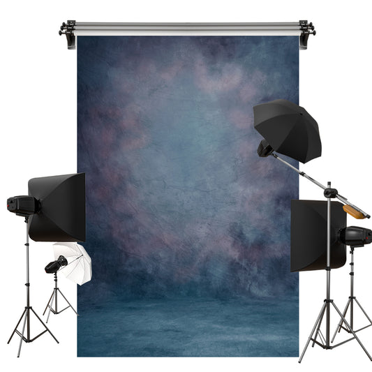 Fox Abstract Dark Blue Vinyl Photography Backdrop