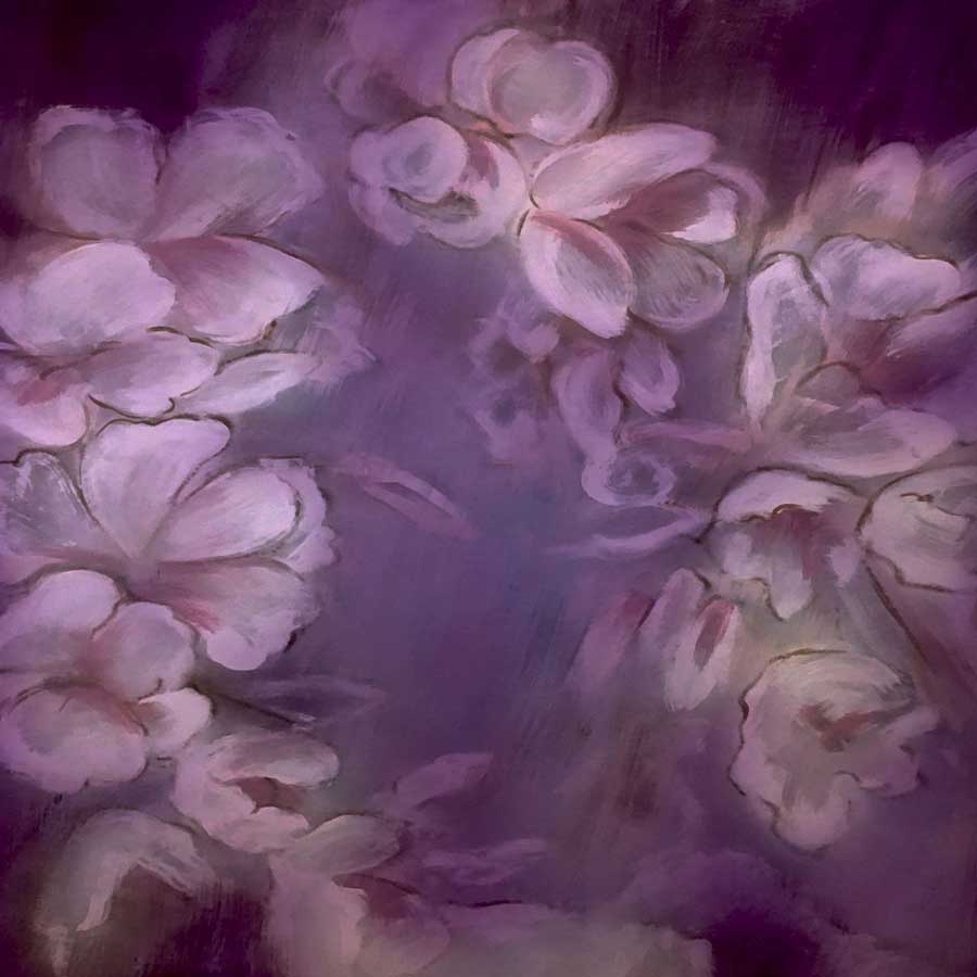 Fox Rolled Vinyl Purple Flowers Backdrop for Photography - Foxbackdrop