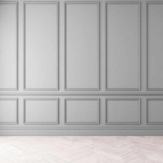 Fox Rolled Gray Door Wood floor Vinyl Backdrop - Foxbackdrop