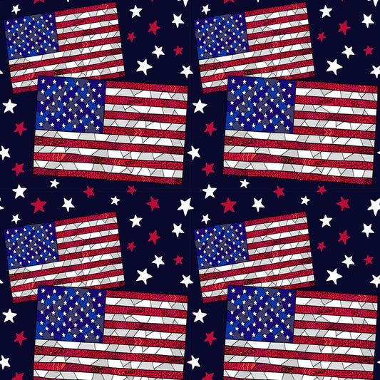 Fox American Flag Stars 4 of July Vinyl Independence Backdrop - Foxbackdrop