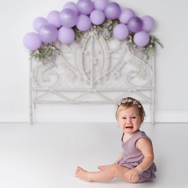 Fox Children Backdrop Purple Balloons Design by Kali - Foxbackdrop