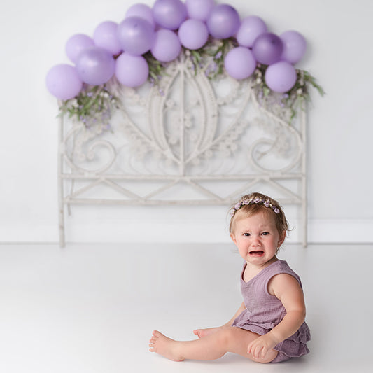 Fox Children Backdrop Purple Balloons Design by Kali - Foxbackdrop