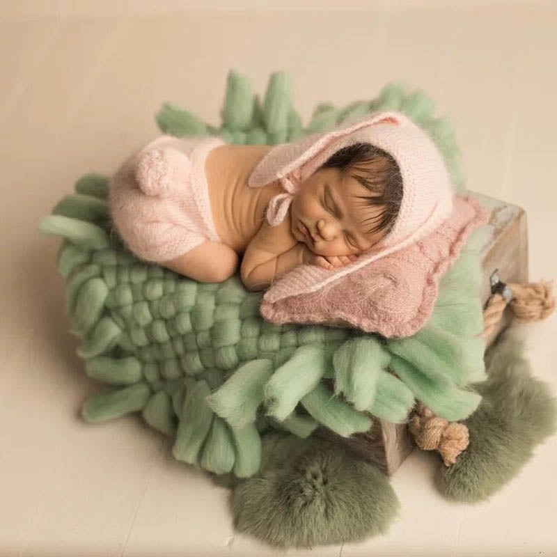 Fox Braided tassel Newborn Blanket Photo Studio Props - Foxbackdrop