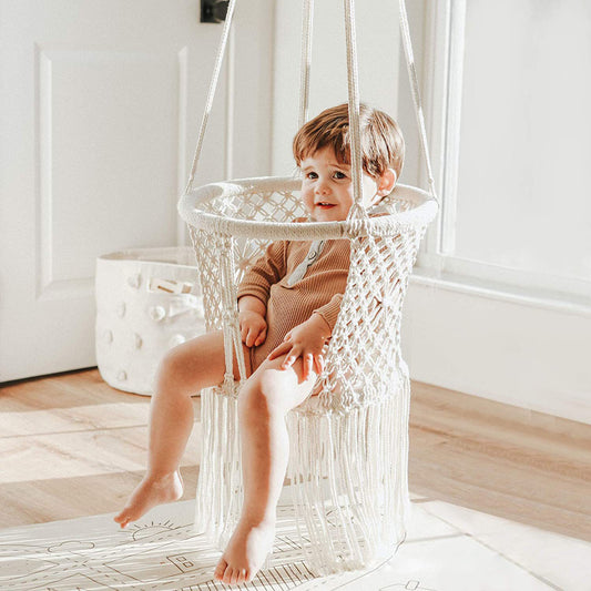 Fox Tassel Hanging Chair Children Baby Hanging Basket Swing