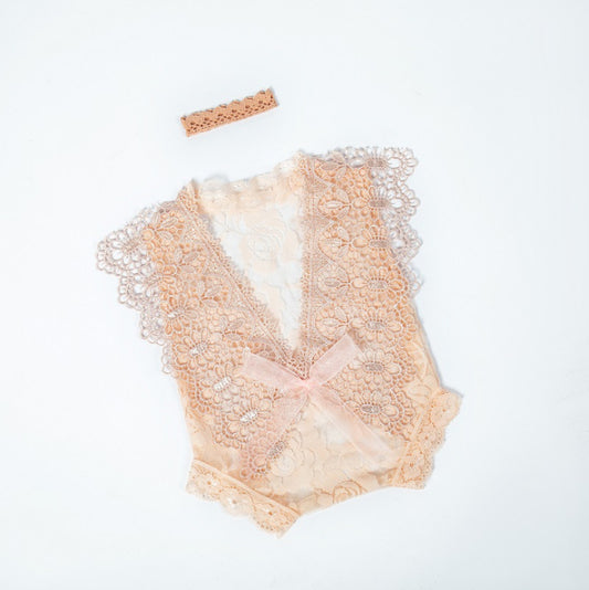 Fox 2pc/set Newborn Lace Outfits with Headwear - Foxbackdrop