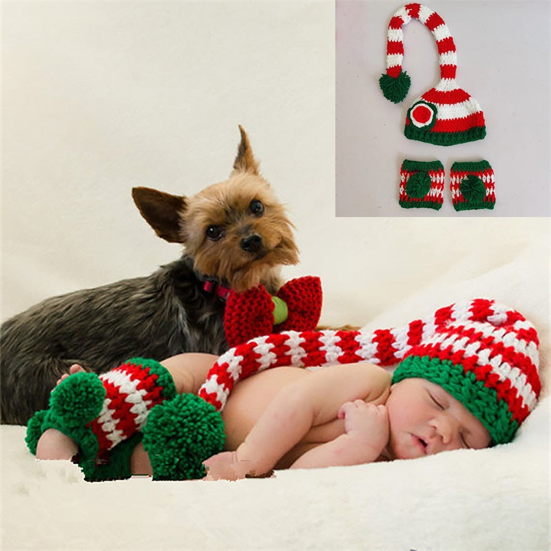 Fox 2 pcs Photography Clothing Baby Newborn Knitted Christmas Clothes