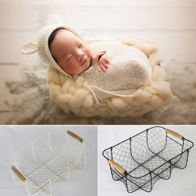 Fox Newborn Photography S-shaped Props Christmas Gift Box Basket