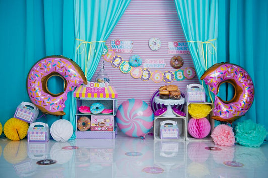Fox Rolled Vinyl Children Birthday Backdrop by Maria Gabriela - Foxbackdrop