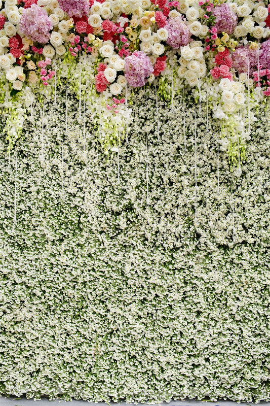 RTS Fox Wedding Flower Wall Vinyl Photography Backdrop