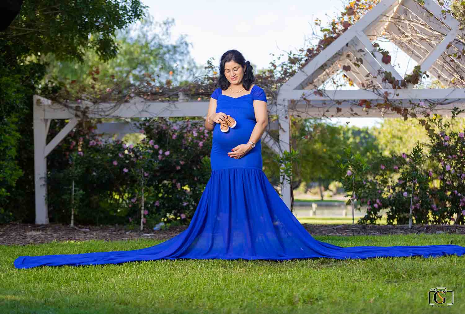 royal blue off the shoulder maternity dress Royal Blue Off Shoulder Ruched Maternity Midi Dress PinkBlush
