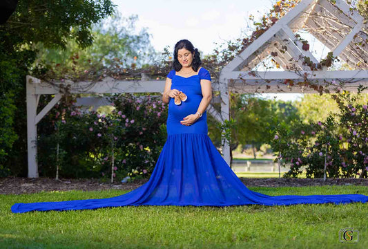 Fox Off the Shoulder Mermaid Long Maternity Dress for Photoshoot - Foxbackdrop