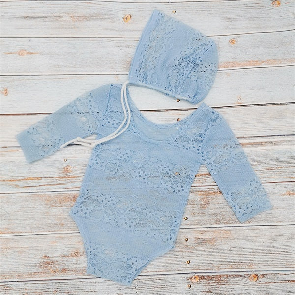 Fox Lace Newborn Outfits Hat Clothing Baby for Photoshoot Props - Foxbackdrop