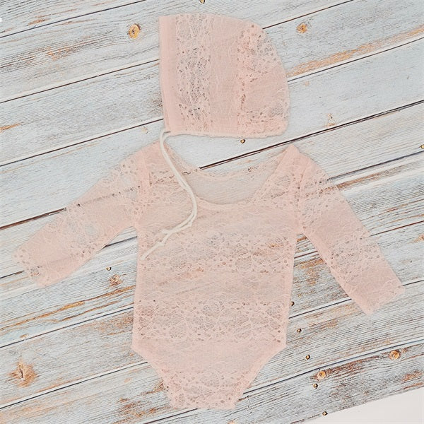 Fox Lace Newborn Outfits Hat Clothing Baby for Photoshoot Props - Foxbackdrop