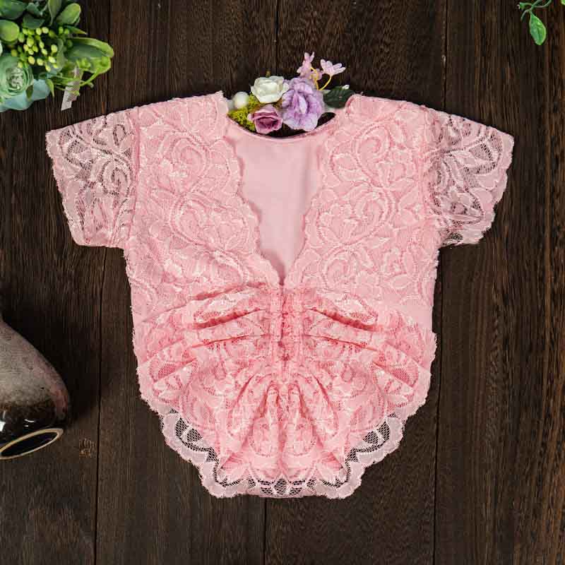 Fox Pink Lace Newborn Outfits Clothing for Photoshoot - Foxbackdrop