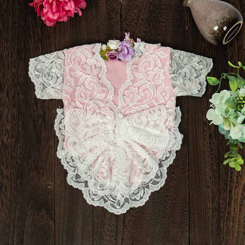 Fox Pink Lace Newborn Outfits Clothing for Photoshoot - Foxbackdrop