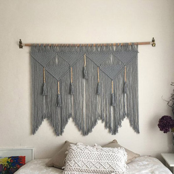 Fox 120×100cm Boho Hand Made Cotton Simplicity Wall Tapestry for Props - Foxbackdrop