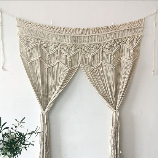 Fox 90×180cm Boho Hand Made Tassel Cotton Tapestry Props - Foxbackdrop