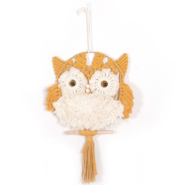Fox 70×35cm Boho Hand Made Owl Weave Cotton Tapestry Props - Foxbackdrop