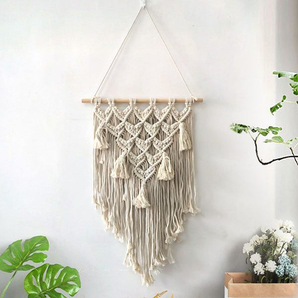 Fox 77×45cm Boho Hand Made Cotton Rope Tapestry Props - Foxbackdrop