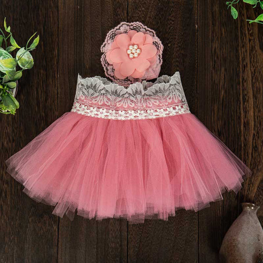 Fox 2pc/set Lace Summer Tutu Outfits for Newborn Photoshoot - Foxbackdrop