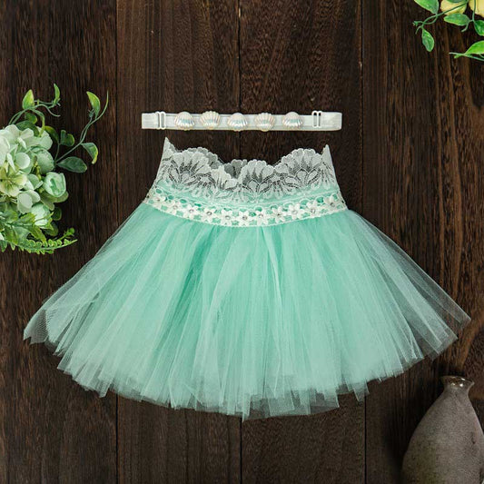 Fox 2pc/set Lace Summer Tutu Outfits for Newborn Photoshoot - Foxbackdrop