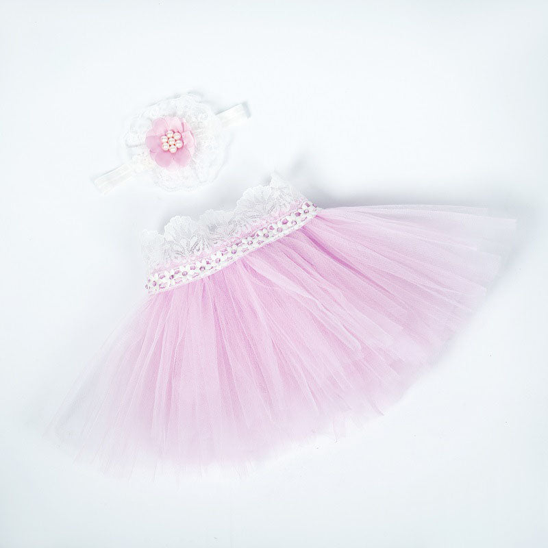 Fox 2pc/set Lace Summer Tutu Outfits for Newborn Photoshoot - Foxbackdrop