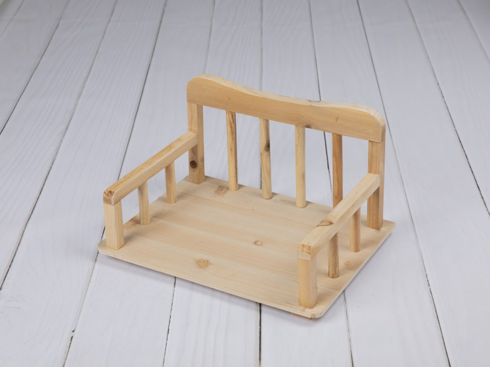 Fox Newborn Baby Wooden Bed Photo Prop - Foxbackdrop