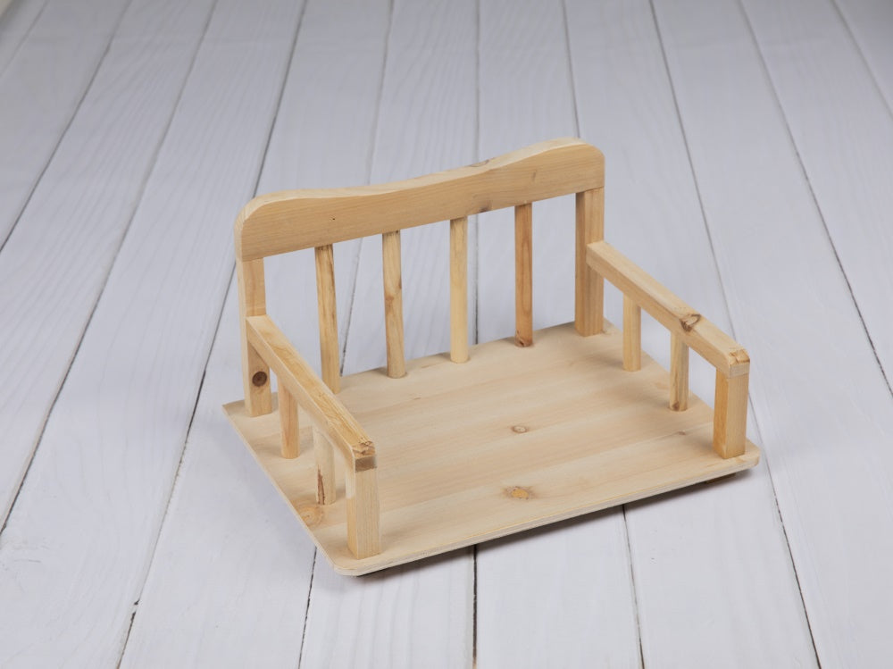 Fox Newborn Baby Wooden Bed Photo Prop - Foxbackdrop