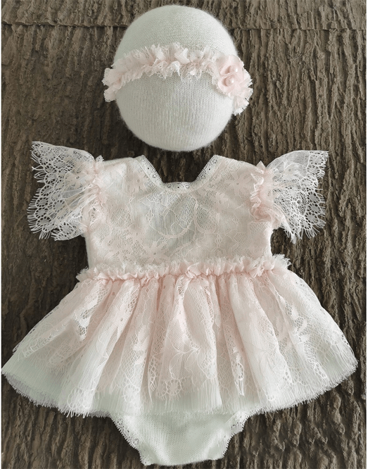 Fox 2pcs/set Newborn Baby Lace Outfits for Photoshoot - Foxbackdrop