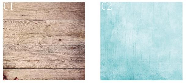 Fox Vintage Wood/Abstract Blue Double-sided Nano 2 in 1 Backdrop - Foxbackdrop