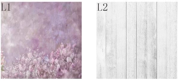 Fox Purple Flower/White Wood Wood Double-sided Nano 2 in 1 Backdrop - Foxbackdrop